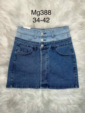 Spódnica krótka jeansowa damska , size 34-42 paczka 10szt,