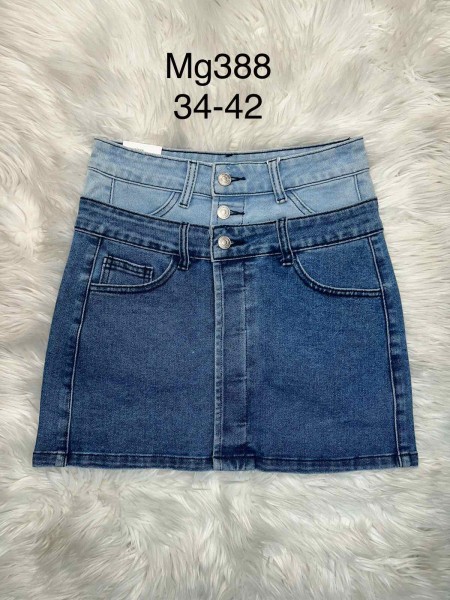 Spódnica krótka jeansowa damska , size 34-42 paczka 10szt,