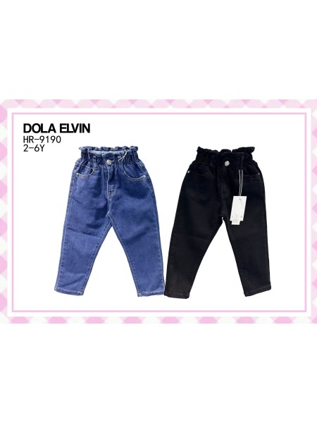 Spodnie jeans dzieciece rozm 2-6 lat, paczka 5szt, 1 kolor