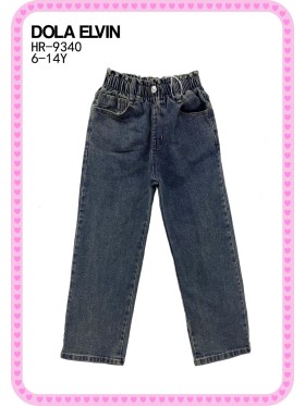 Spodnie jeans dzieciece rozm 6-14 lat, paczka 5szt, 1 kolor