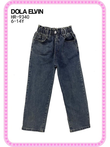 Spodnie jeans dzieciece rozm 6-14 lat, paczka 5szt, 1 kolor