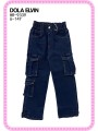 Spodnie jeans dzieciece rozm 6-14 lat, paczka 5szt, 1 kolor