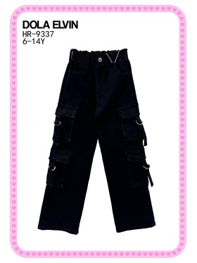 Spodnie jeans dzieciece rozm 6-14 lat, paczka 5szt, 1 kolor