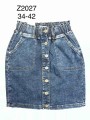 Spódnica krótka jeansowa damska , size 34-42 paczka 10szt,