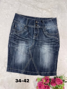 Spódnica krótka  jeansowa damska , size 34-42 paczka 10szt,