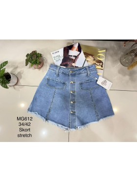 Spódnica krótka jeansowa  damska , size 34-42 paczka 10szt,