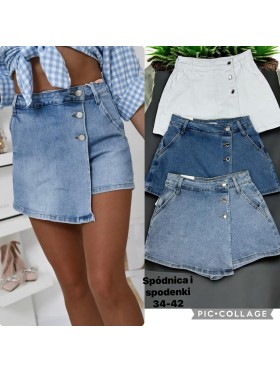 Spódnica krótka jeansowa  damska , size 34-42 paczka 10szt,