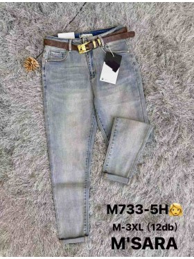 Jeansy damskie M'sara, size M-3xl paczka 12szt,