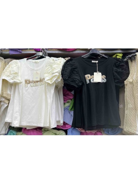 Bluzki damskie wloskie, Size uni ,paczka 6szt,mix kolor