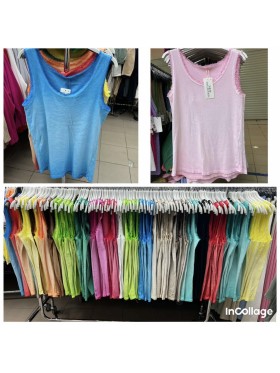 Bluzki damskie wloskie, Size uni ,paczka 6szt,mix kolor