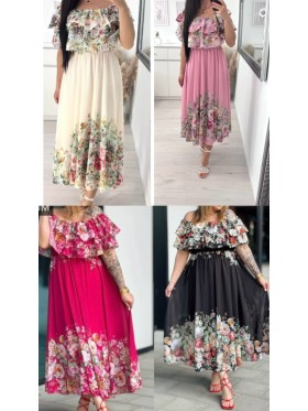 Sukienki damskie wloskie, Size uni ,paczka 6szt,mix kolor