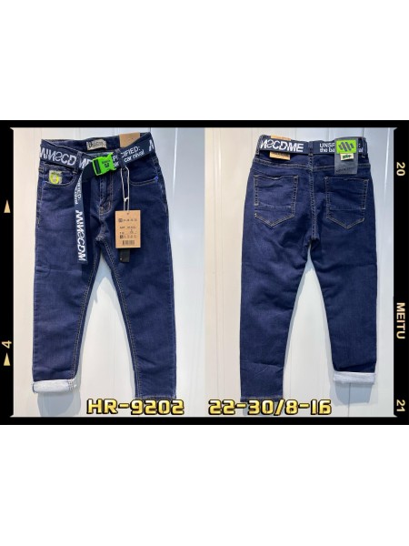 Spodnie jeans dzieciece rozm 8-16 lat, paczka 5szt, 1 kolor
