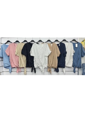 Bluzki damskie wloskie, Size uni ,paczka 6szt,mix kolor