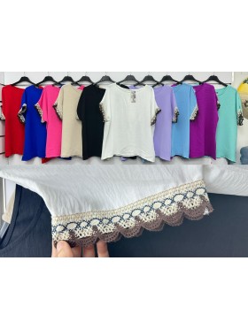Bluzki damskie wloskie, Size uni ,paczka 6szt,mix kolor