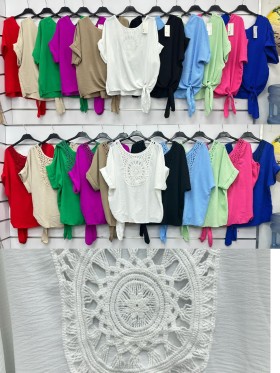 Bluzki damskie wloskie, Size uni ,paczka 6szt,mix kolor