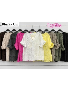 Bluzki damskie wloskie, Size uni ,paczka 6szt,mix kolor