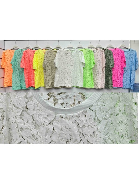 Bluzki damskie wloskie, Size uni ,paczka 6szt,mix kolor