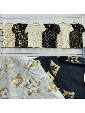 Bluzki damskie wloskie, Size uni ,paczka 6szt,mix kolor
