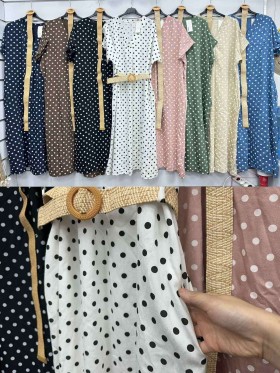 Sukienki damskie wloskie, Size uni ,paczka 6szt,mix kolor