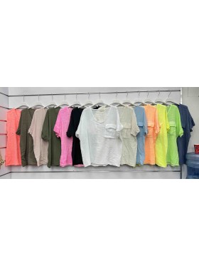 Bluzki damskie wloskie, Size uni ,paczka 6szt,mix kolor