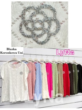 Bluzki damskie wloskie, Size uni ,paczka 6szt,mix kolor