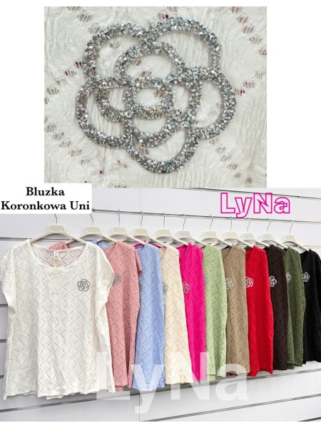 Bluzki damskie wloskie, Size uni ,paczka 6szt,mix kolor