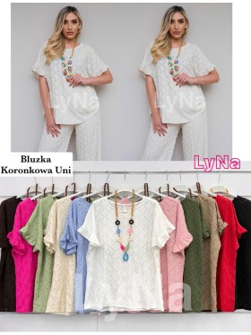 Bluzki damskie wloskie, Size uni ,paczka 6szt,mix kolor
