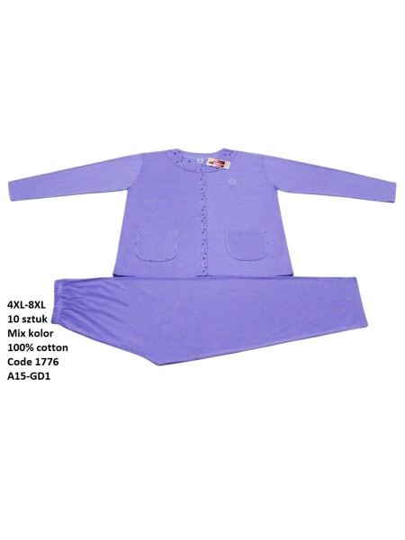 Piżama  damskie , Size 4xl-8xl,paczka 10szt,mix kolor