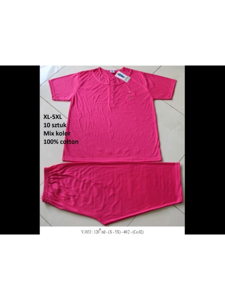 Piżama  damskie , Size xl-5xl,paczka 10szt,mix kolor