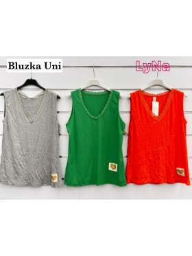 Bluzki damskie wloskie, Size uni ,paczka 6szt,mix kolor