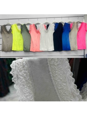 Bluzki damskie wloskie, Size uni ,paczka 6szt,mix kolor