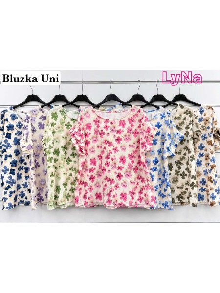 Bluzki damskie wloskie, Size uni ,paczka 6szt,mix kolor
