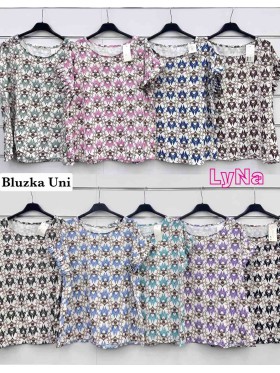 Bluzki damskie wloskie, Size uni ,paczka 6szt,mix kolor