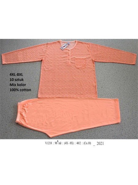 Piżama  damskie , Size 4xl-8xl,paczka 10szt,mix kolor