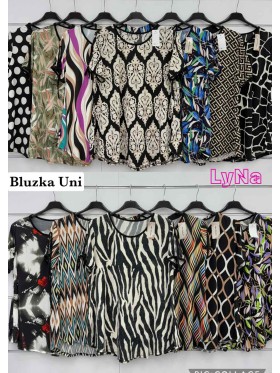 Bluzki damskie wloskie, Size uni ,paczka 6szt,mix kolor