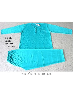Piżama  damskie , Size 4xl-8xl,paczka 10szt,mix kolor