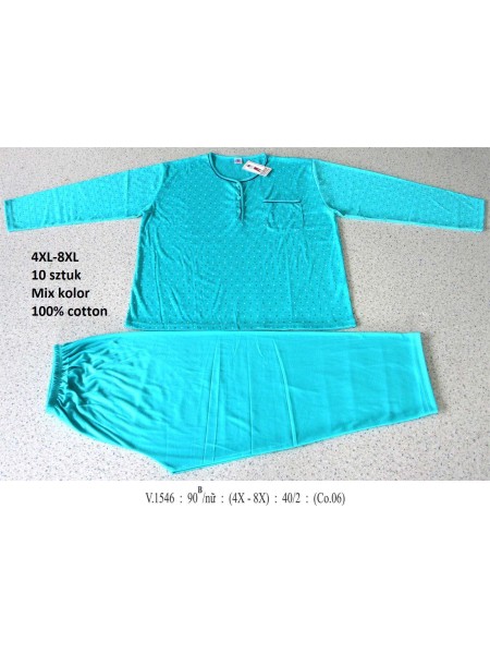Piżama  damskie , Size 4xl-8xl,paczka 10szt,mix kolor