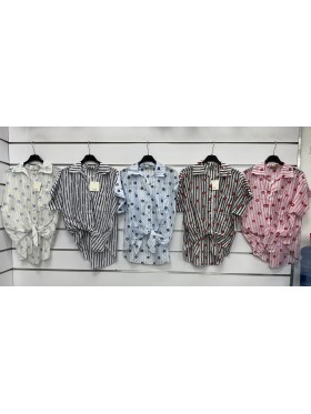 Bluzki damskie wloskie, Size uni ,paczka 6szt,mix kolor