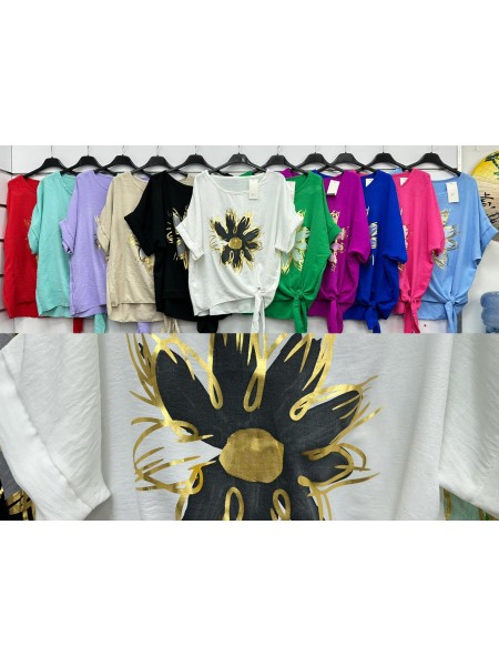 Bluzki damskie wloskie, Size uni ,paczka 6szt,mix kolor