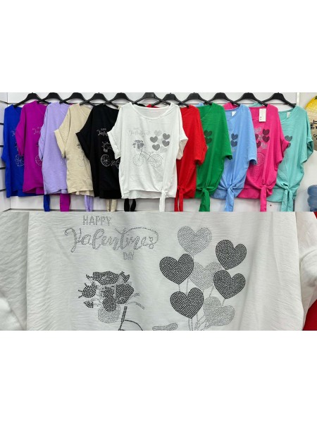 Bluzki damskie wloskie, Size uni ,paczka 6szt,mix kolor