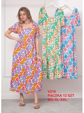 Sukienki damskie, Size m-2xl ,paczka 12szt,mix kolor
