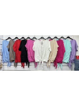 Bluzki damskie wloskie, Size uni ,paczka 6szt,mix kolor
