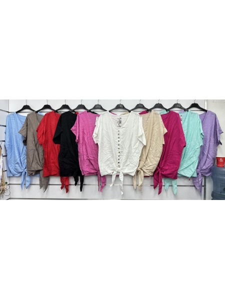 Bluzki damskie wloskie, Size uni ,paczka 6szt,mix kolor