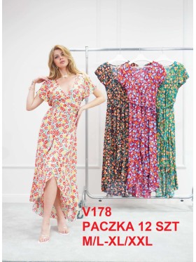 Sukienki damskie, Size m-2xl ,paczka 12szt,mix kolor