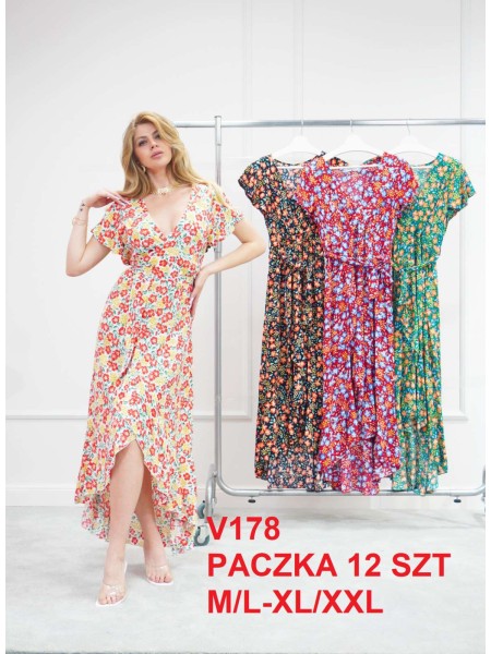 Sukienki damskie, Size m-2xl ,paczka 12szt,mix kolor