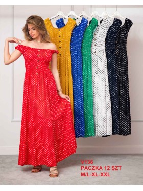 Sukienki damskie, Size m-2xl ,paczka 12szt,mix kolor