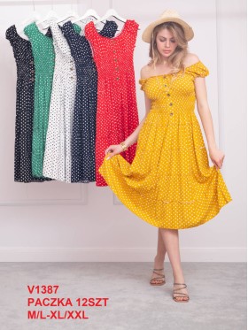Sukienki damskie, Size m-2xl ,paczka 12szt,mix kolor