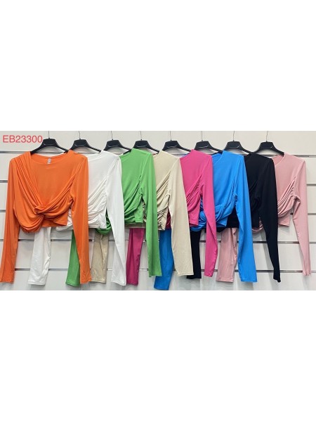 Bluzki damskie wloskie, Size uni ,paczka 6szt,mix kolor