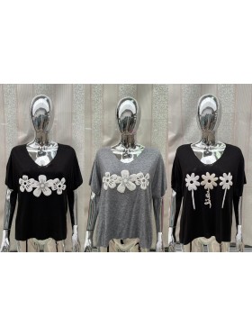 Bluzki damskie wloskie, Size uni ,paczka 6szt,mix kolor