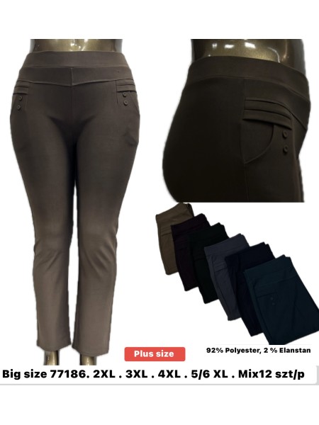 Spodnie damskie size 2-6xl paczka 12szt,MIX kolor